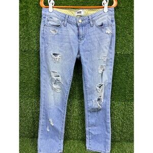 Paige Light Blue Distressed Jeans - Women's 26